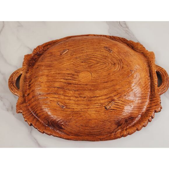 Serving Tray Dish Fall Leaves & Grapes 70's Multi Products 12" x 9" Fruit Bowl - Picture 10 of 13